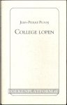 Plooij, Jean-Pierre - College lopen