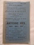 N.n.. - Programma van het op donderdag 9 mei 1929 op "Westhove" te Oostkapelle bij Domburg te houden "Zangersfeest", uitgaande van den Bond van Chr. Zangvereenigingen op Walcheren te Middelburg. N.n.. - Programma van het op donderdag 9 mei 1929 op "Westhove" te Oostkapelle bij Domburg te houden "Zangersfeest", uitgaande van den Bond van Chr. Zangvereenigingen op Walcheren te Middelburg.