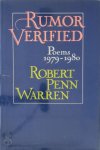 Robert Penn Warren - Rumor Verified Poems 1979-1980