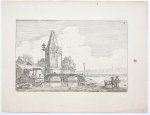 after Jan van de Velde II (c. 1593-1641) - Antique print, etching | Tower on the river Niers [Set title: Amoenissimae aliquot regiunculae... (4th volume)] in Niederrhein, published ca. 1620, 1 p.