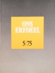 Deleu, Jozef  e.a. - Ons Erfdeel Algemeen Nederlands tweemaandelijks cultureel tijdschrift 18e jaargang 5/75