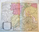 Sanson, Nicolas - [MAP OF RHINE AREA] Table geographique dans la quelle fort distinctement est montre la partie meridionale ou superieure du Rhein, Meuse, Moselle et les moindres rivieres (...) et la Comte de Bourgogne et d'autres provinces vo