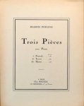 Poulenc, Francis: - Trois pièces pour piano. I. Pastorale