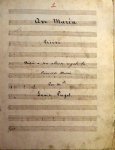 Puget, Loïsa: - [Musikmanuskript d. Zt.] Ave Maria / Prière / Dédiée à son altesse royale la / Princesse Marie / par Melle. / Louise Puget