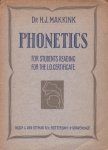Makkink, Dr. H.J. - Phonetics for students reading for the L.O. certificate