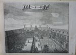 Commelin, Casparus - Oude Mannen-Huys. Originele kopergravure.