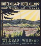 n.n - Wildbad Im Schwazwald  - Hotel Klumpp