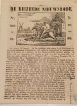 [Pamphlet/Newspaper]  - Pamphlet/Newspaper: De reizende Nieuwsbode, no 5 Woensdag 16 jan 1856, Amsteram wed Kok, geb. Van Kolm, 4 pp.
