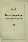 Blaak, Ds. W.H. - Blaak, Ds. W.H.-Dank- en Bevestigingsdienst