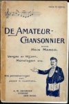 Marco, Hein: - De amateur-chansonnier. Versjes en wijzen, monologen enz. Met penteekeningen van Josef H. Vlastimil