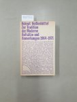 Heißenbüttel, Helmut: - Zur Tradition der Moderne : Aufsätze und Anmerkungen 1964 - 1971 :