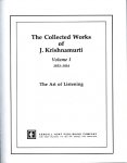 Krishnamurti, Jiddu - The Collected Works of J. Krishnamurti, Volume I - 1933-1934