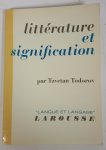 TODOROV, T. - Littérature et signification.