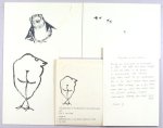 Geel, Chr.J. van. - Vier gedichten in handschrift en vier tekeningen. Geel, Chr.J. van. - Vier gedichten in handschrift en vier tekeningen.
