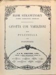 Strawinsky, Igor: - Gavotta con variazioni from Pulcinella for pianoforte Strawinsky, Igor: - Gavotta con variazioni from Pulcinella for pianoforte