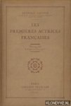 Lacour, Leopold - Les premieres actrices francaises. Ouvrage orné de 8 gravures hors texte.