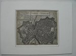 antique map (kaart). - Antique map of Arras. (Atrecht).