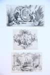 Punt, Jan (1711-1779) - Three decorative prints (drie decoratieve prenten).