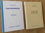 G. Leffertsma / Dr. P.J.C. de Boer en Dr. J. Spoelstra - TAALOEFENINGEN voor gymnasiaal, middelbaar en voortgezet lager onderwijs + LEZEN EN SCHRIJVEN lees- en steloefeningen  voor de hoogste klassen