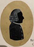  - [Antique silhouette portrait]  Silhouet of a man ca. 1790, 1 p.