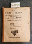 [FRIS, PIETER], - De hoop vol vrees, over de lang verwachte, en noch beslooten uytspraak van 'slants vergadering, vytgesproken den 10 april 1684. Door d'hoop. d'faam. d'vreede. d'gerechtigheyt. en den tydt.