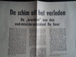 Mussert - De schim uit het verleden, De 'brochure' van den oud-minister-president De Geer