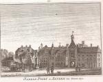 Kopergravure H. Spilman - Arnhem Sabels Poort te Arnhem van binnen. 1742