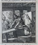 Luyken, Jan (1649-1712) and Luyken, Caspar (1672-1708) - Antique print/originele prent: De Droogscheerder/The Cloth-shearer.