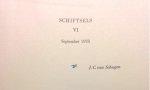 Schagen, J.C. van - Schriftsels VI. Er is iets