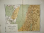 antique map. kaart. - Palaestina. (map of the Holy Land).