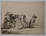JONCKHEER, JACOB DE, - Three greyhounds