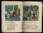 Grootvader Sprankhof - Kunt gij al tien tellen? (ca. 1850) Prentenboekje met handgekleurde gravures en rijmende teksten bij de getallen van 1 tot 10. De blz.  met negen ontbreekt