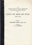 Anderson, R.C. - Lists of Men-Of-War No.5 1650-1700 English Ships