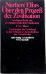 Norbert Elias - Über den Prozeß der Zivilisation 1 Wandlungen des Verhaltens in den weltlichen Oberschichten des Abendlandes. Soziogenetische und psychogenetische Untersuchungen