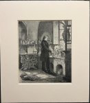  - [Antique print, reproduction, science, 20th century] Reproduction of lithography of Justus von Liebig (1803-1873) in his laboratory, 1 p.