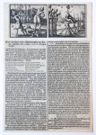 Visscher, Claes Jansz (1587-1652) - 'Cort verhael ende afbeeldinghe der justie, gheschiet den 5 Mey 1623 in 's Gravenhaghe'; execution of the conspirators against prince Maurice, 1623