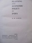 D.R. Cadgil - Planning and economic policy in India