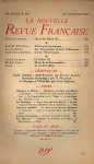 Red. - La nouvelle revue Francaise - Michel Leiris - 1er novembre 1938
