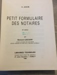 A. Javon - Petit formulaire des notaires