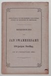 n.n - Herdenking van Jan Swammerdams 200-jar. sterfdag op 17 Febr. 1880.