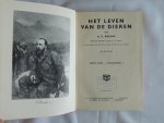 Brehm, A.E.; W. Koch [bewerking; R. Blijstra [red. vert.] - Het leven van de dieren (5 delen) COMPLETE SERIE. 1.Zoogdieren I; 2. Zoogdieren II; 3. Vogels; 4.Kruipende dieren,tweeslachtige dieren, visschen; 5.Ongewervelde dieren