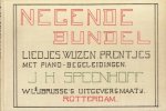 SPEENHOFF, J.H. - Negende bundel liedjes, wijzen en prentjes. Met piano-begeleiding door Willem Landré.