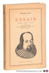 Bacon, François. - Essais. Traduction nouvelle et intégrale par Eugene Rocart. Bacon, François. - Essais. Traduction nouvelle et intégrale par Eugene Rocart.