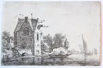 Anthonie Waterloo (1609-1690) - Antique print, etching | The sentry-box (guardhouse) on the wall, published ca. 1680, 1 p.