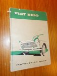 red. - Fiat 1800 instruction book.