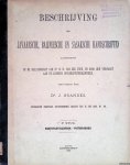 Brandes, Dr. J. - Beschrijving der Javaansche, Balineesche en Sasaksche handschriften: aangetroffen in de nalatenschap van dr. H.N. van der Tuuk, en door hem vermaakt aan de Leidsche Universiteitsbibliotheek - 2e stuk