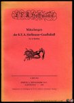 E.T.A. Hoffmann-Gesellschaft (Herausgeber) - Mitteilungen der E.T.A. Hoffmann Gesellschaft 5. Heft 1958 und 9. Heft 1962