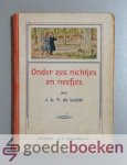 Liefde, J.L.F. de - Onder zes nichtjes en neefjes --- Geillustreerd door J.H. Isings Jr. Serie rode ruggetjes