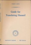 Cairns, Dorion - Guide for Translating Husserl