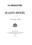 Etat Indépendant du Congo - roi Léopold II - Etat Indépendant du Congo - Bulletin Officiel – Année 1893 Etat Indépendant du Congo - roi Léopold II - Etat Indépendant du Congo - Bulletin Officiel – Année 1893